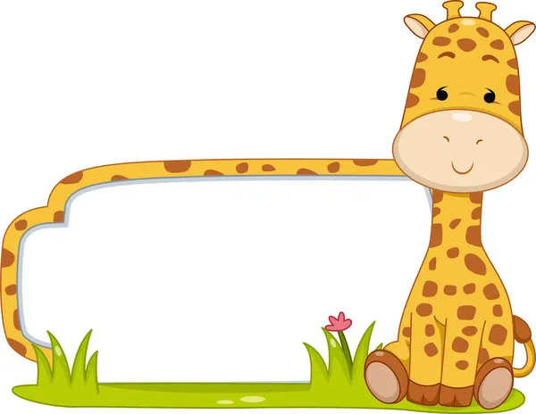 Safari Label Giraffe — стокове фото