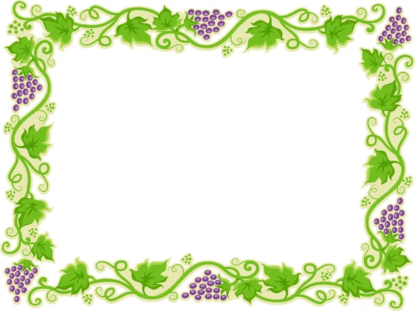 Frame with Grapevine Borders — Stock Photo, Image