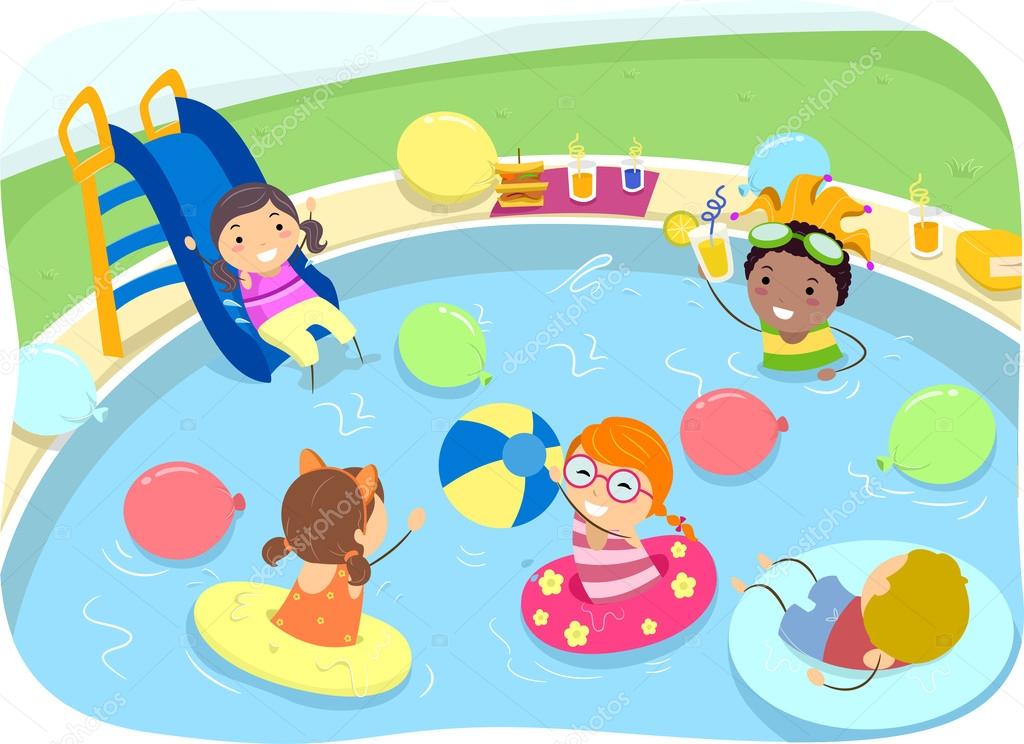 Kiddie Pool Party — Stock Photo © lenmdp 46208225