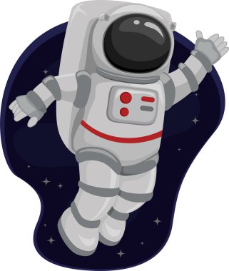astronot boşluk dalga