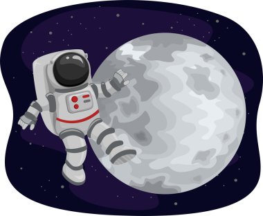 Uzayda yüzen astronot