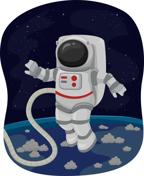 Astronauten-Weltraumspaziergang — Stockfoto
