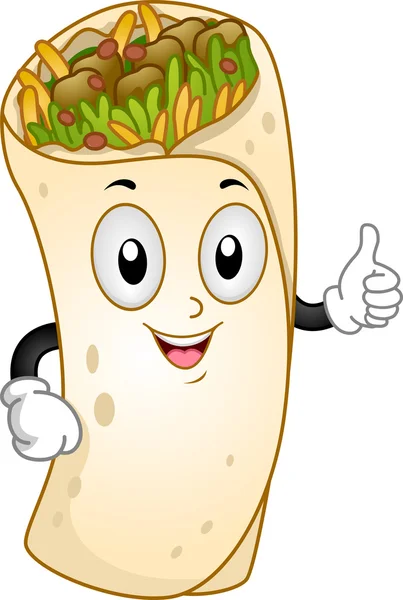 Burrito Mascot — Stock Photo, Image