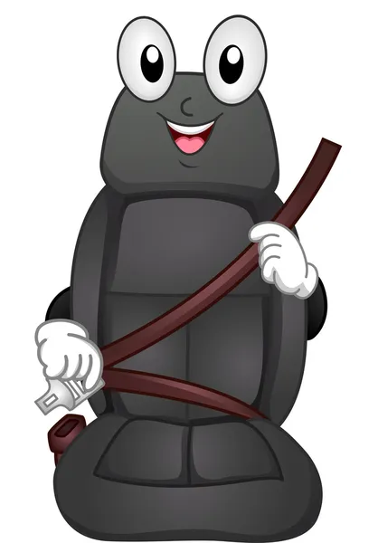 Seat Belt Mascot — Stock Photo, Image