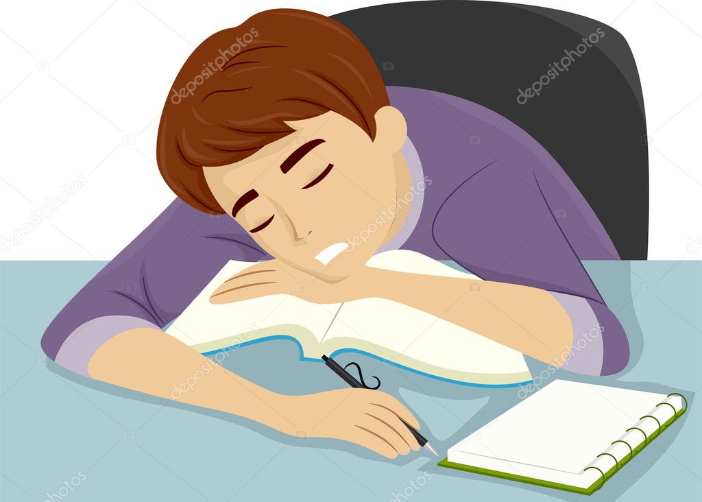 Guy Dozing Off to Sleep Stock Illustration by ©lenmdp #46211573