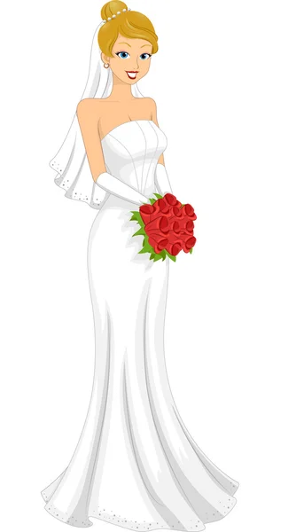 Caucasian Bride — Stock Photo, Image