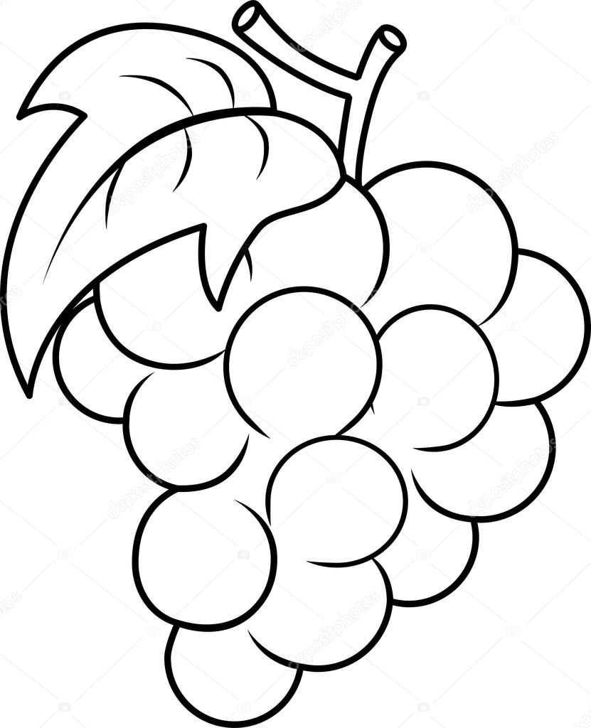 Download Pictures : grape coloring page | Grape Coloring Page ...