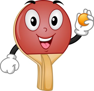 Masa Tenisi raketi maskot
