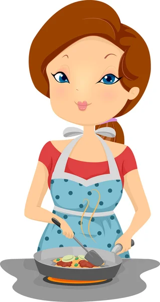 Cooking Girl — Stock Photo, Image