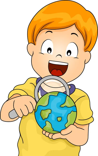 Förstoringsglas globe — Stockfoto