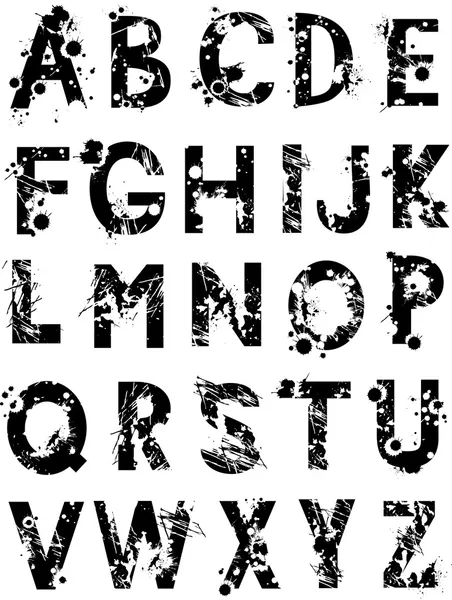Grunge  alfabet — 图库照片