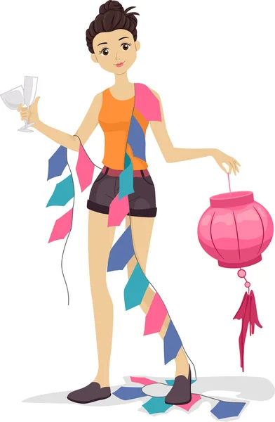 House Party Decorator — Stock Photo, Image