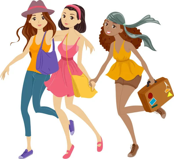 Travel Girls — Stock Photo, Image