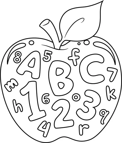 Numbers and Letters Coloring Page