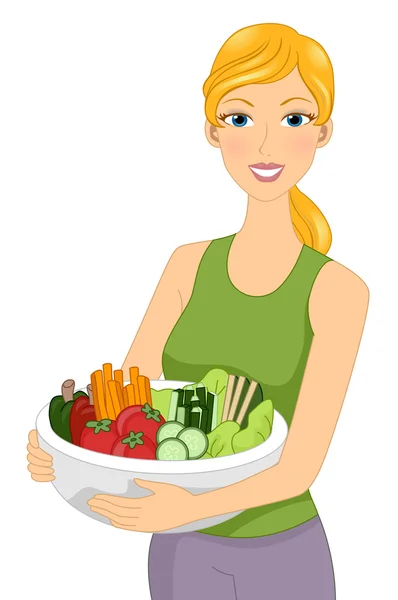 Vegetables Girl — Stock Photo, Image