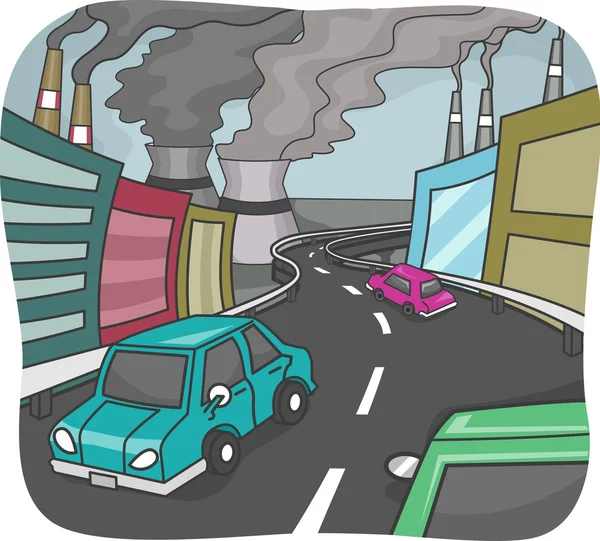 Městské znečištění — Stock fotografie