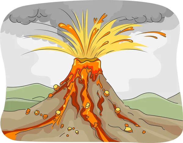 Erupção vulcânica — Fotografia de Stock