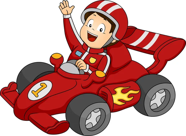 Car Racing Boy — Stock Photo, Image