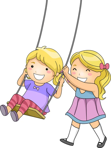 Sister Swing — Stock Photo, Image