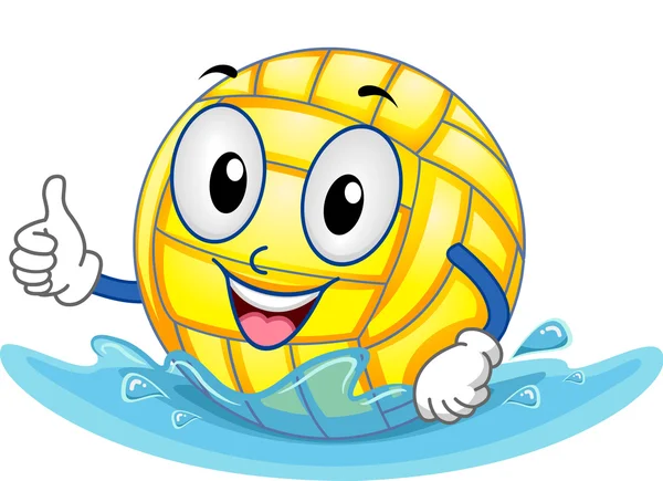 Waterpolo bal mascotte — Stockfoto