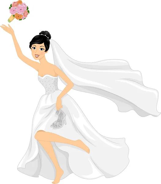 Running Bride — Stock Photo, Image