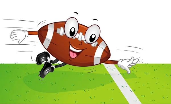 Voetbal mascotte touchdown — Stockfoto