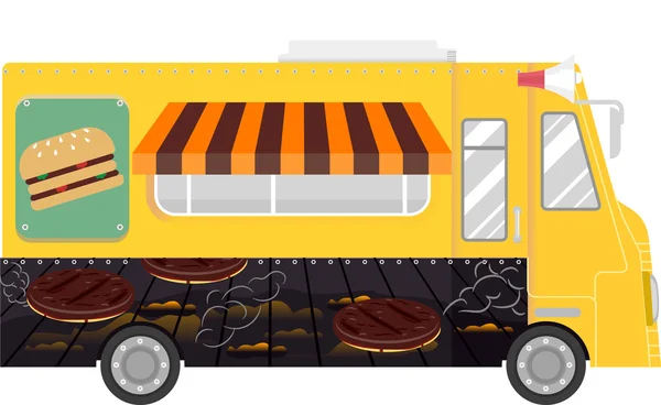 Caminhão de alimentos de hambúrguer — Fotografia de Stock