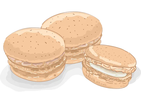 Macaroons Sketch — Stock Photo, Image