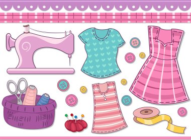 scrapbooking için dikiş malzemeleri