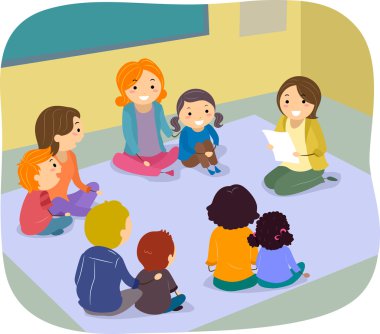 Ebeveynler ve çocuklar sınıf etkinliği