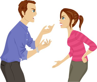 Father and Daughter Argument clipart