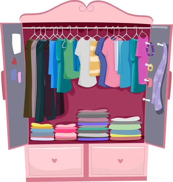 粉色的衣柜 — 图库照片