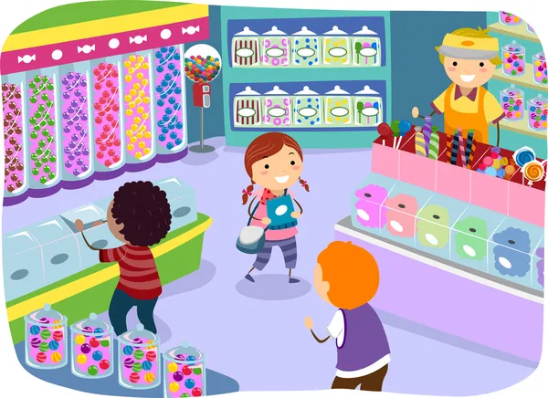 Kids in a Candy Store — Stock Photo, Image