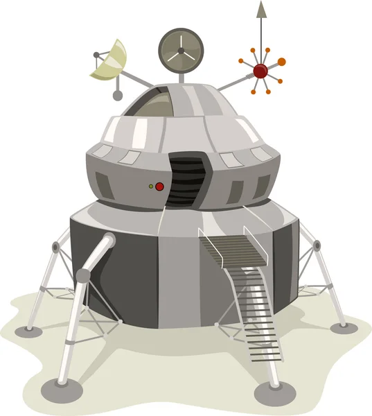 Space Lander in a Stationary Position — Stock Photo, Image