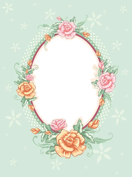 Shabby Chic Floral Frame — Stockfoto