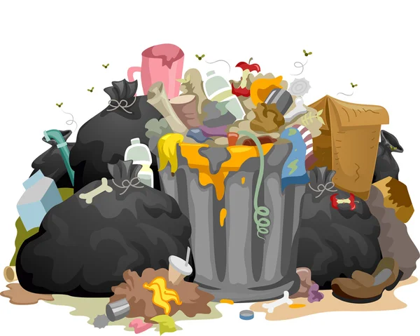 Bolsas de basura desordenadas — Foto de Stock