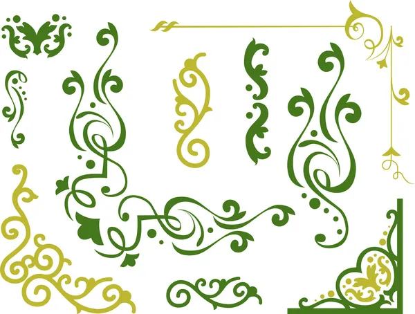 Виноградні лози в зелений і золото — стокове фото