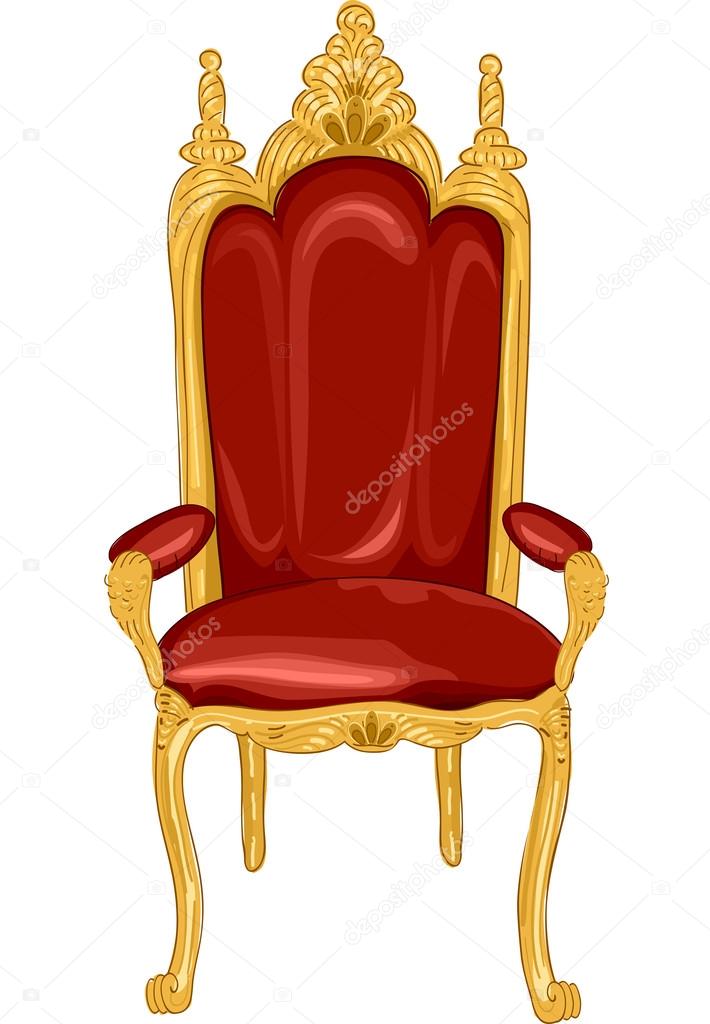 Royal Chair in Red and Gold