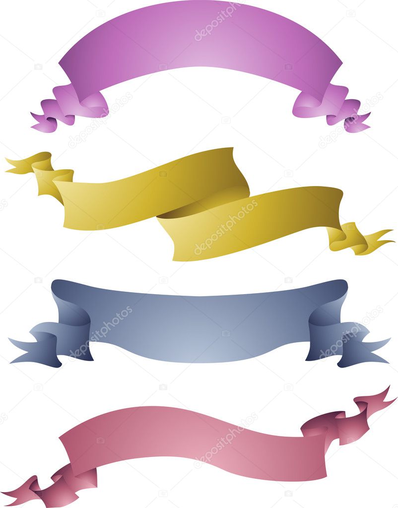 Ribbons in Different Colors and Designs