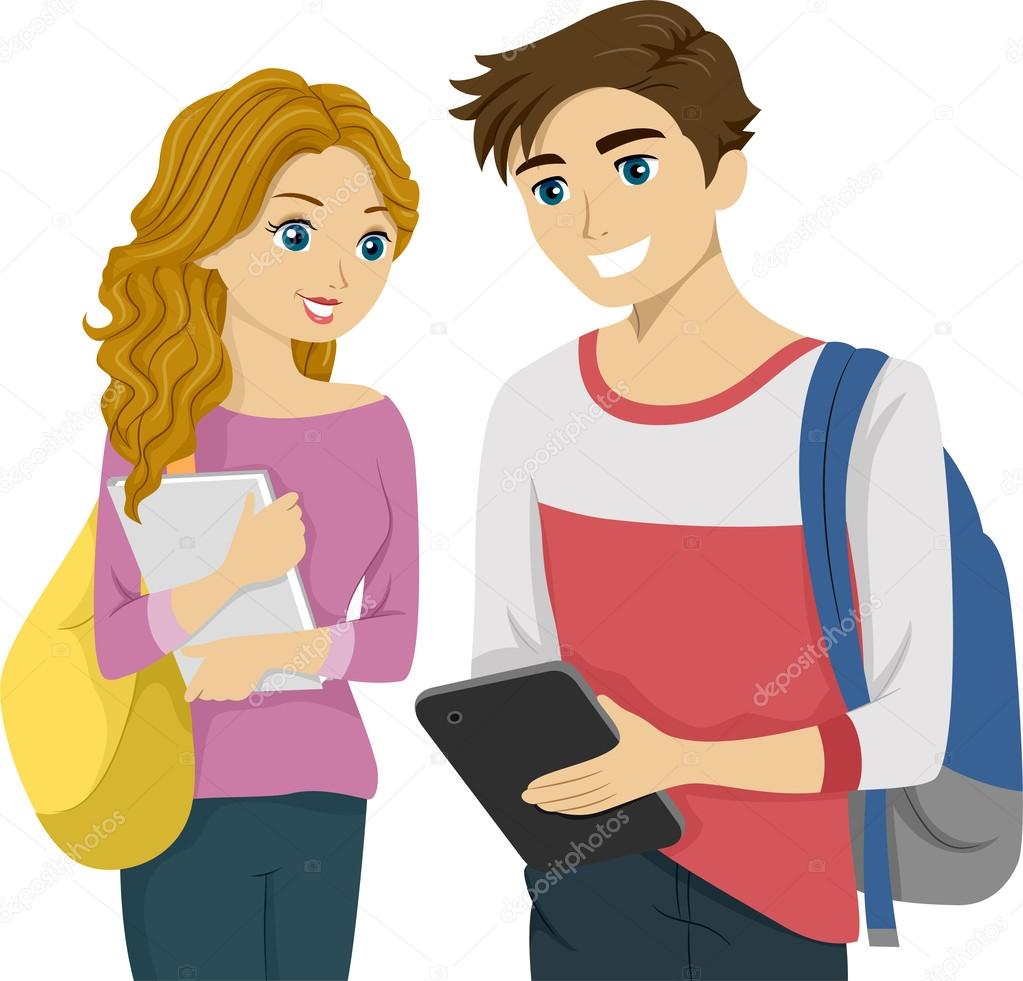 Teen Couple Checking Tablet