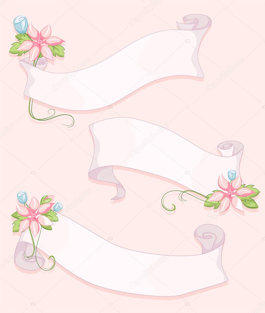 Shabby Chic Floral Ribbons