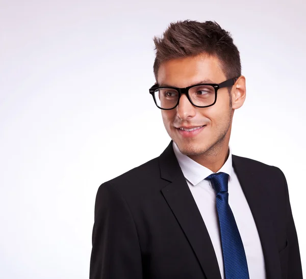 Business man ser att sidan — Stockfoto