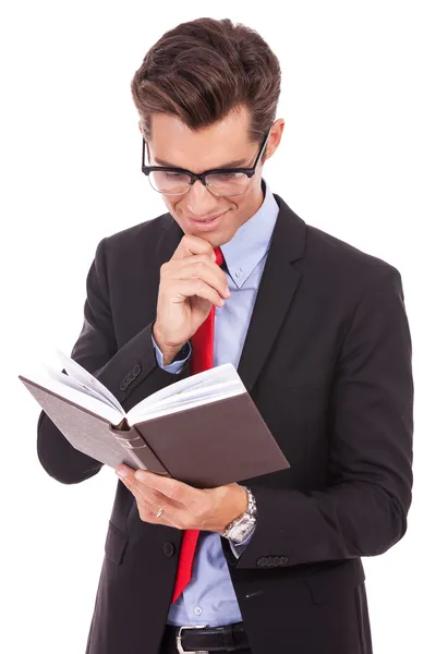 Business man Reading Book — Stock Photo, Image