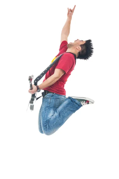 Rocker jumping e urla — Foto Stock