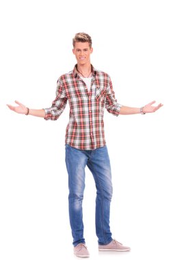 genç adam karşılama