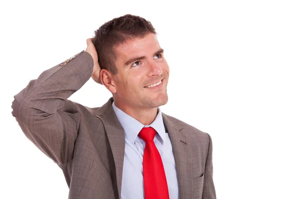 Pensive business man looking away — Stock Photo, Image