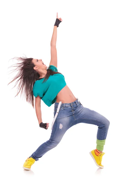 Tancerz kobieta krzyczy — Zdjęcie stockowe