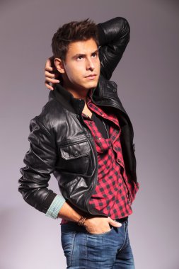 genç moda model poz