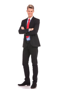 kollarını çapraz iş adamı