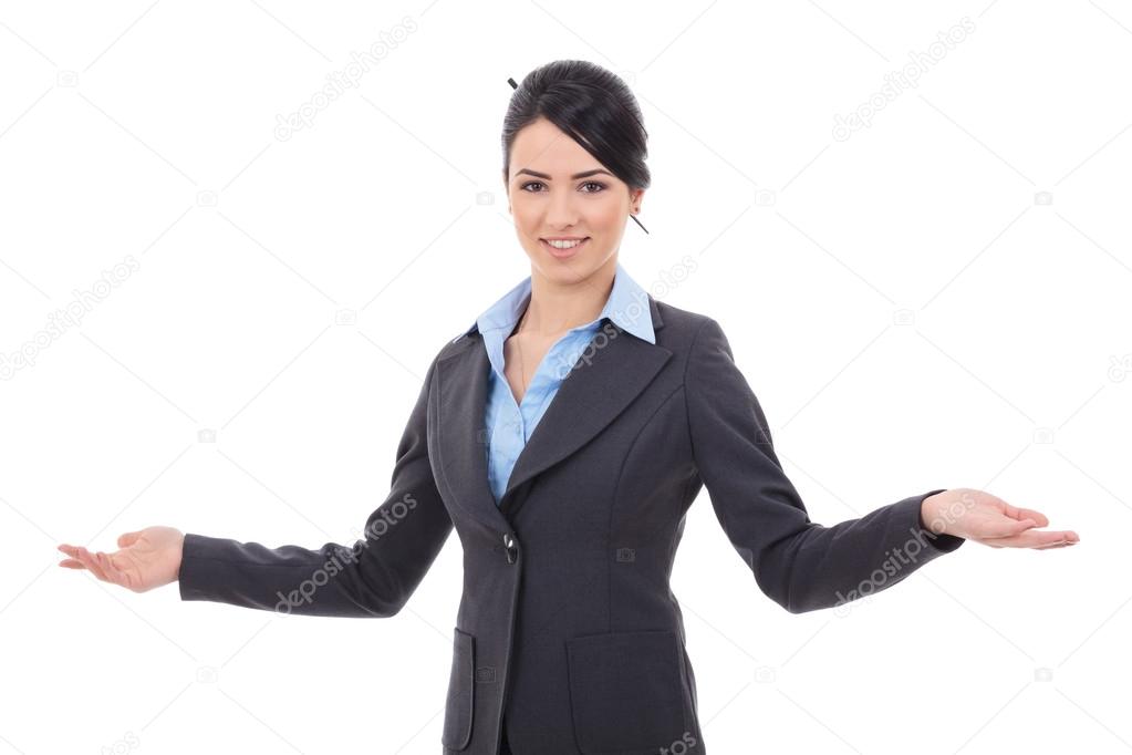business woman welcoming
